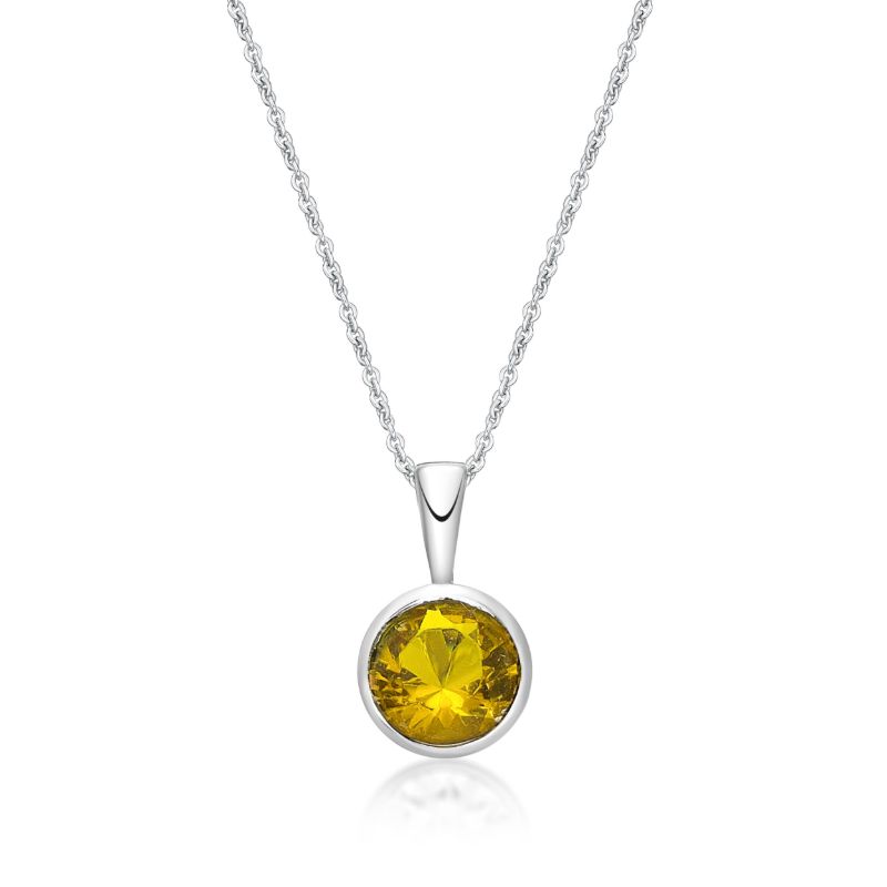 Picture of NOVEMBER, 5mm BEZEL PENDANT with CHAIN
